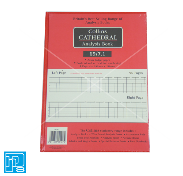 Collins Cathedral Analysis Account book 69/7.1